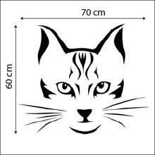 Трафарет для стен "Кот" 60х70см — изображение 2